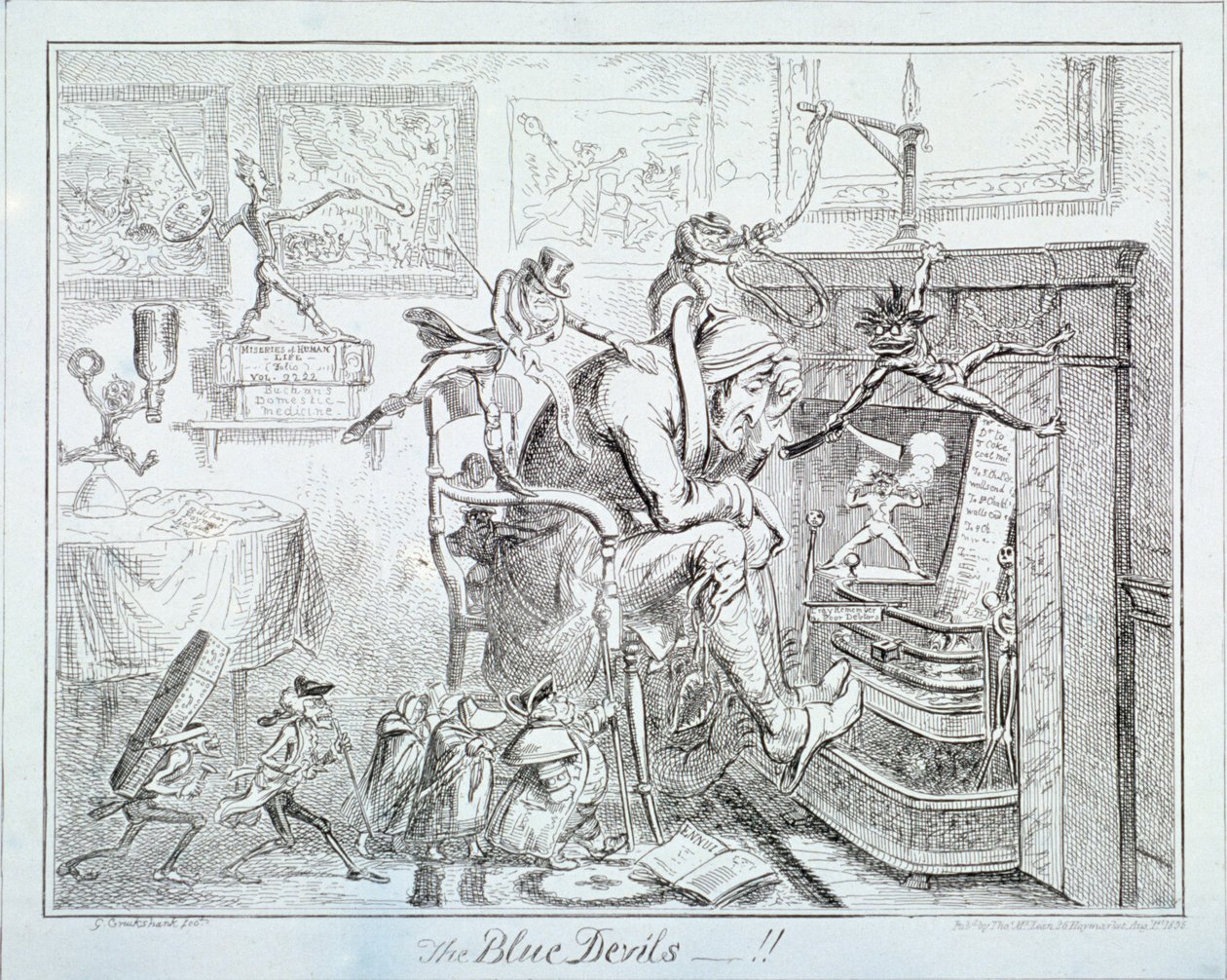 Die blauen Teufel von George Cruikshank