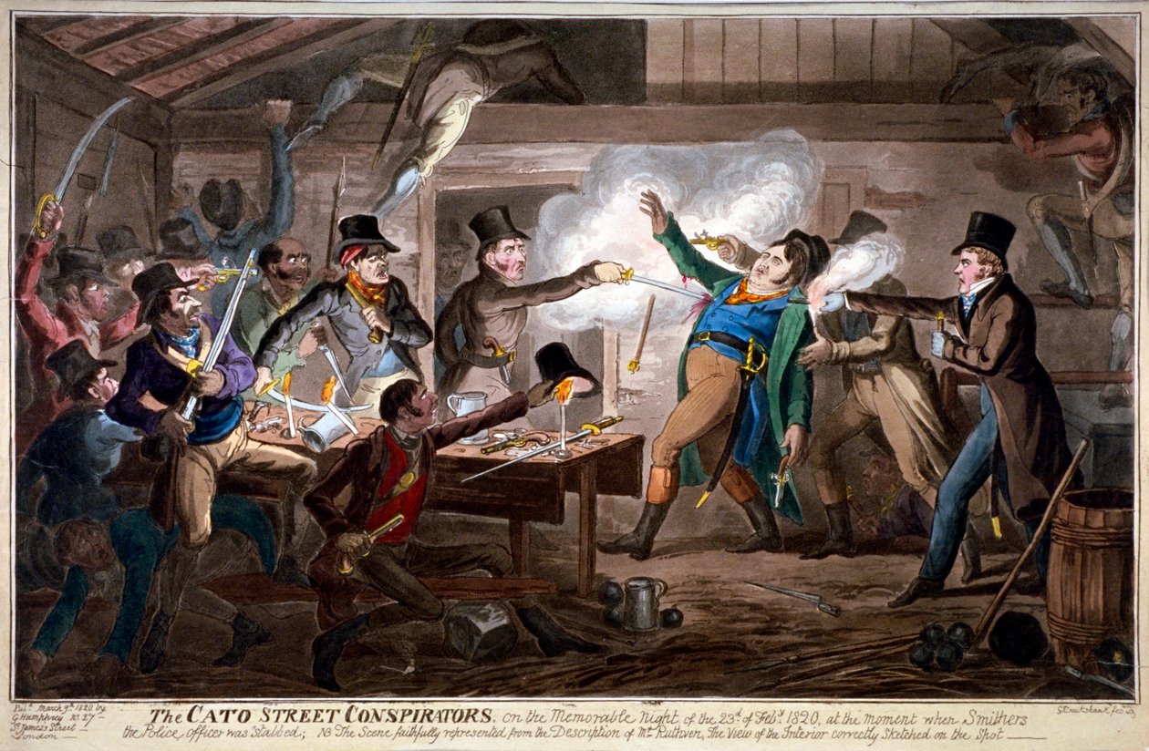 Die Cato Street Verschwörer von George Cruikshank