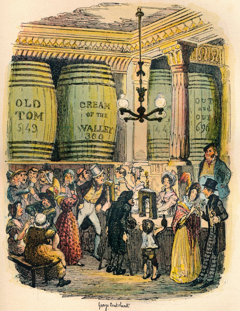 Der Gin-Palast, um 1900 von George Cruikshank