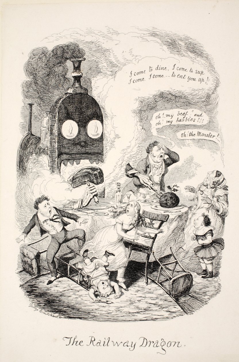 Der Eisenbahndrache von George Cruikshank