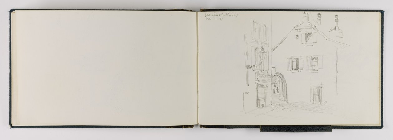 (Skizzenbuch) Alte Straße in Vevey von George Elbert Burr