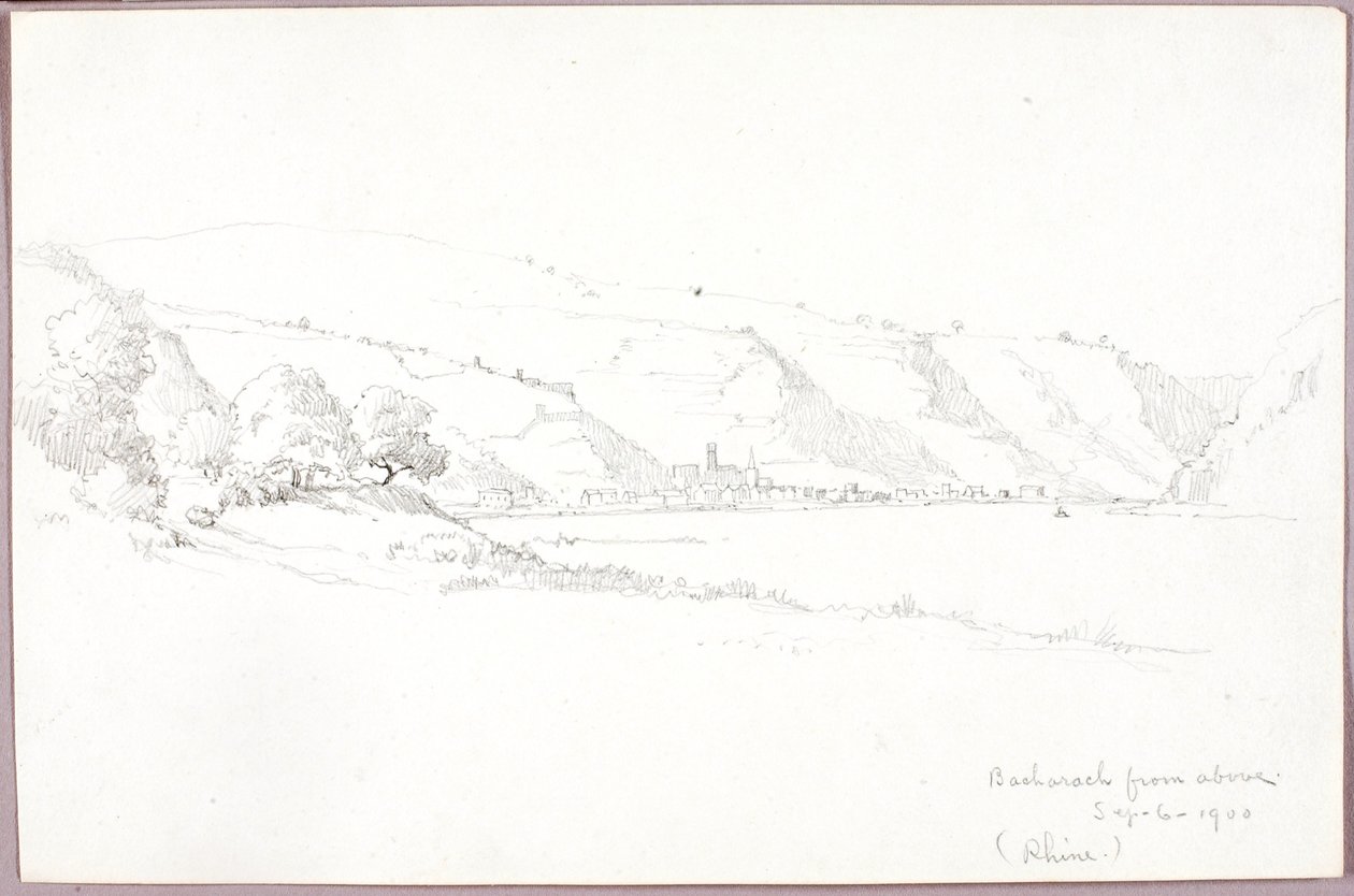 Bacharach von oben (Rhein) von George Elbert Burr
