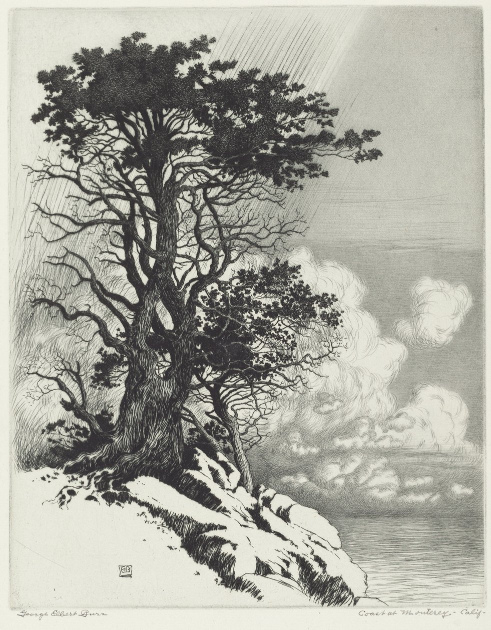 Küste bei Monterey, Kalifornien von George Elbert Burr