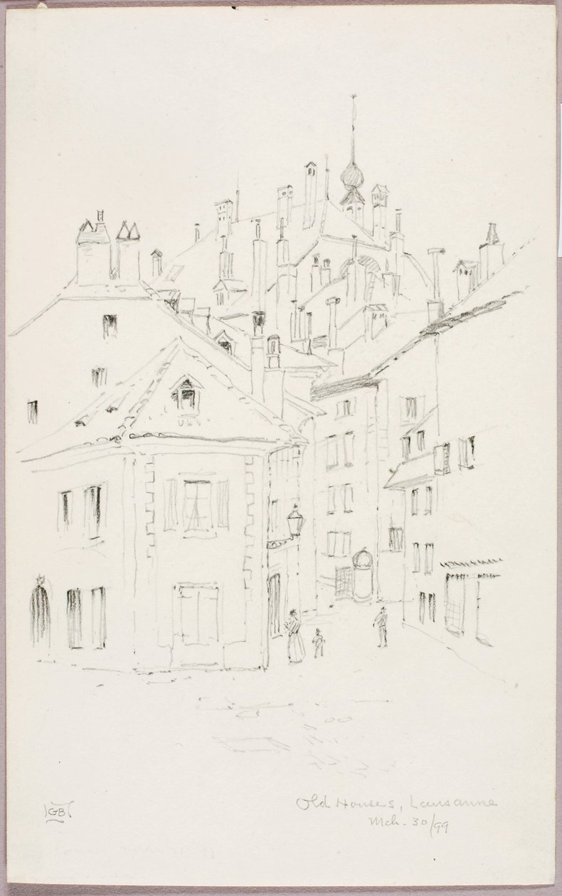 Alte Häuser, Lausanne von George Elbert Burr