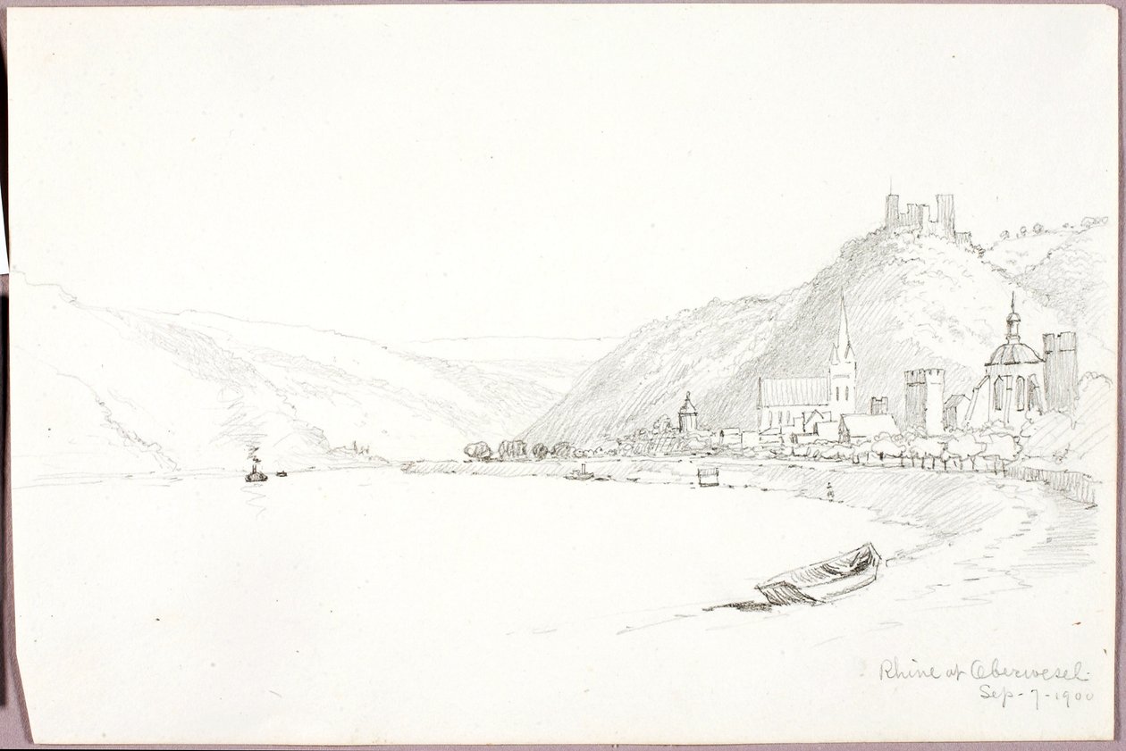 Rhein bei Oberwesel von George Elbert Burr