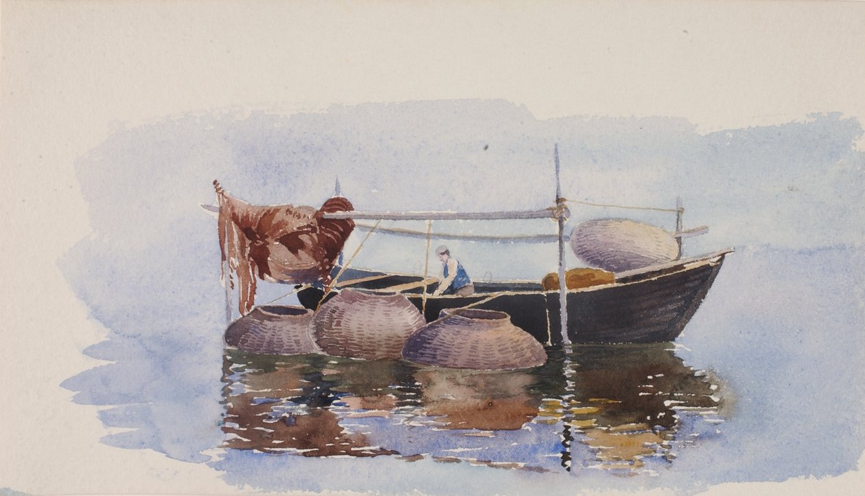 Unbetitelt - Fischerboot, ca. 1900 von George Elbert Burr