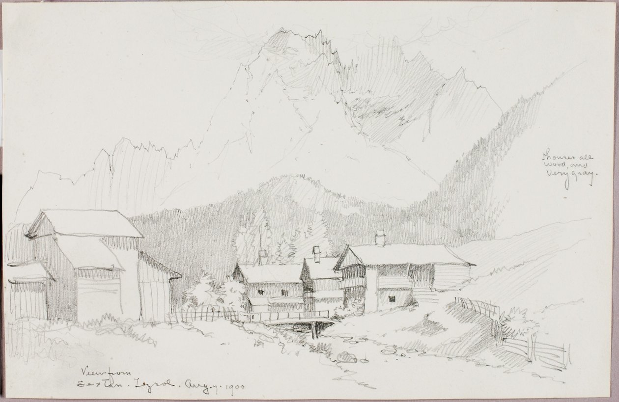 Blick von Sextan, Tirol von George Elbert Burr
