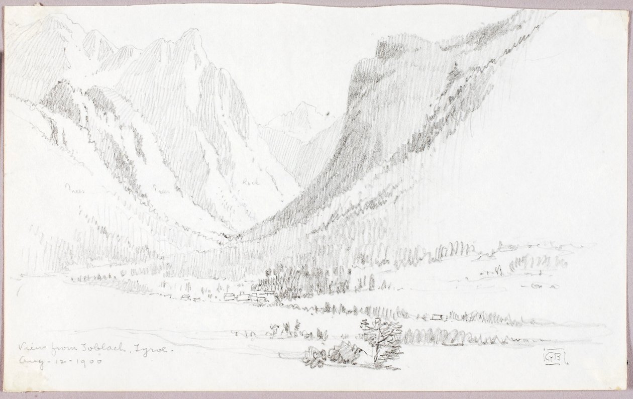 Blick von Toblach, Tirol von George Elbert Burr