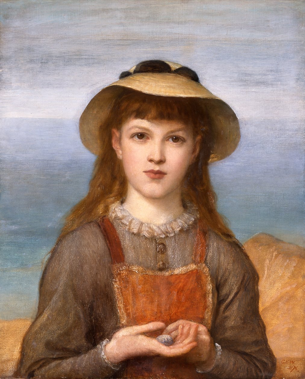 Studie: Kopf eines Mädchens von George Frederic Watts
