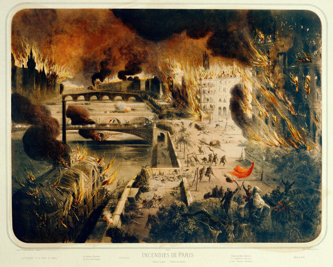 Die Kommune: Paris brennt von George Frederic Watts