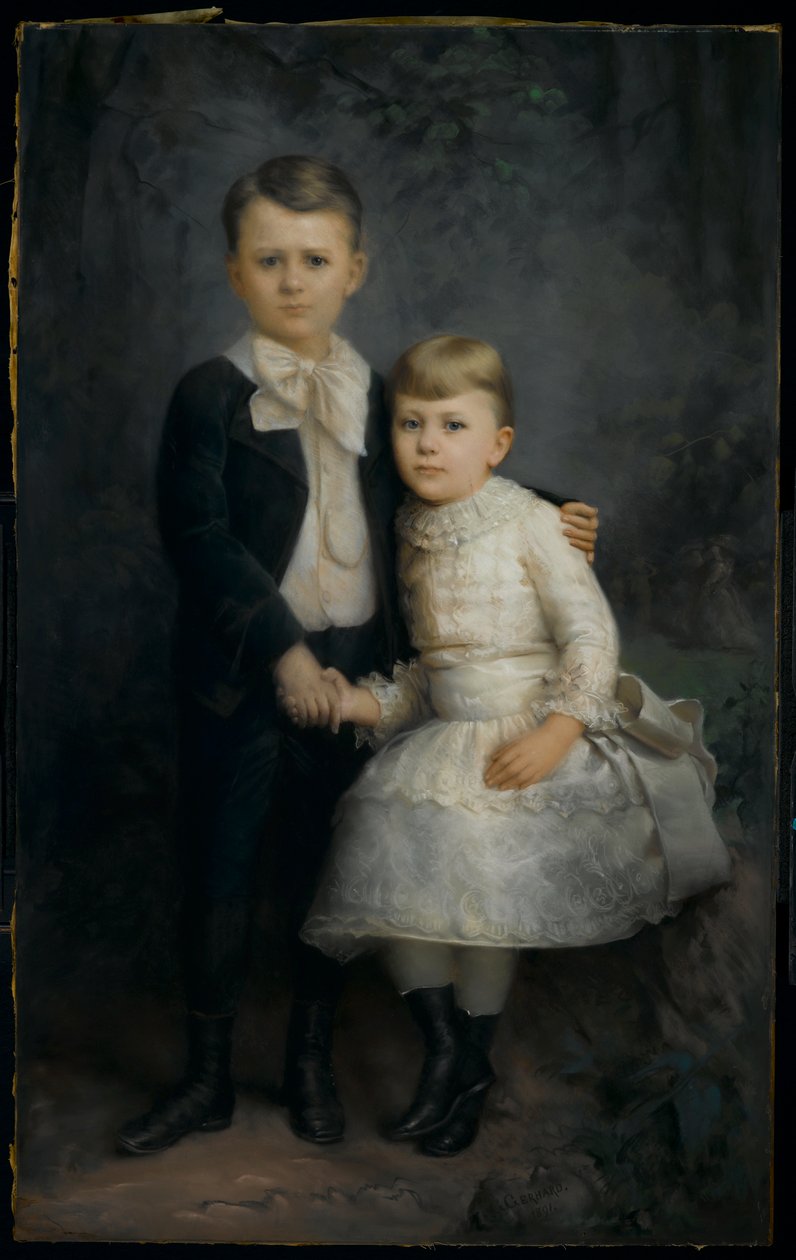Porträt von zwei Kindern, 1891 von George Gerhard