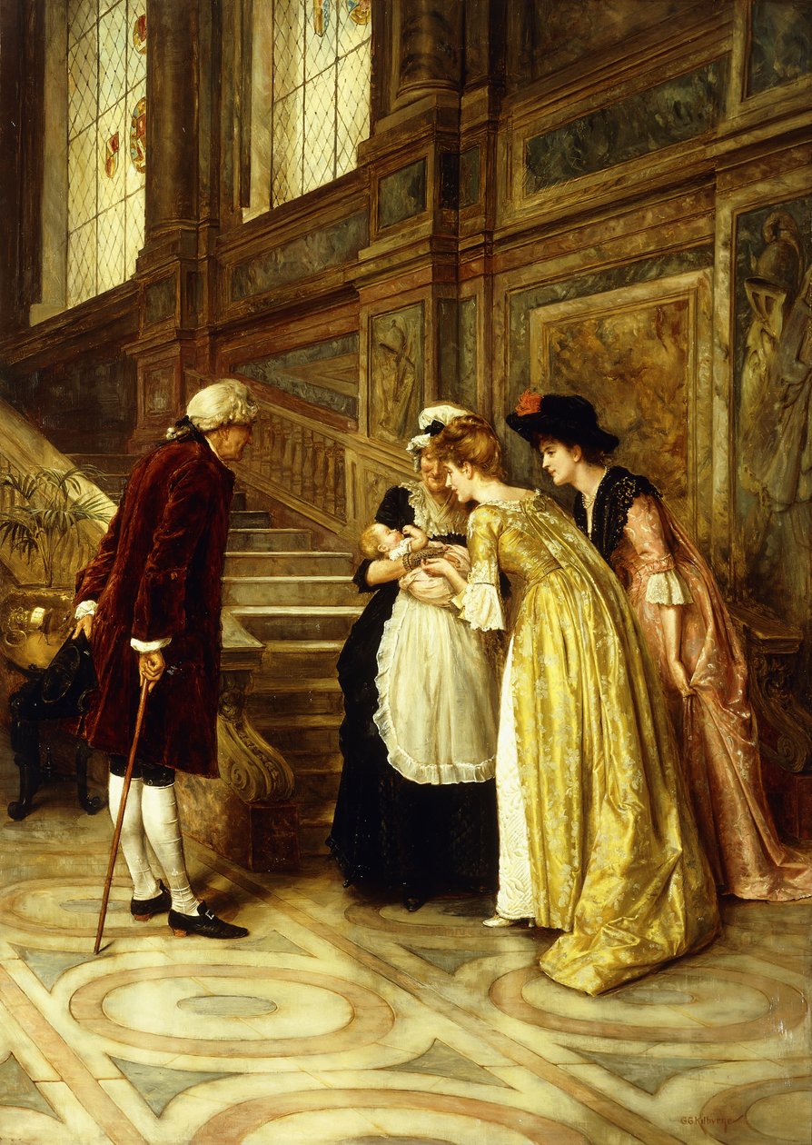 Das Baby bewundern von George Goodwin Kilburne