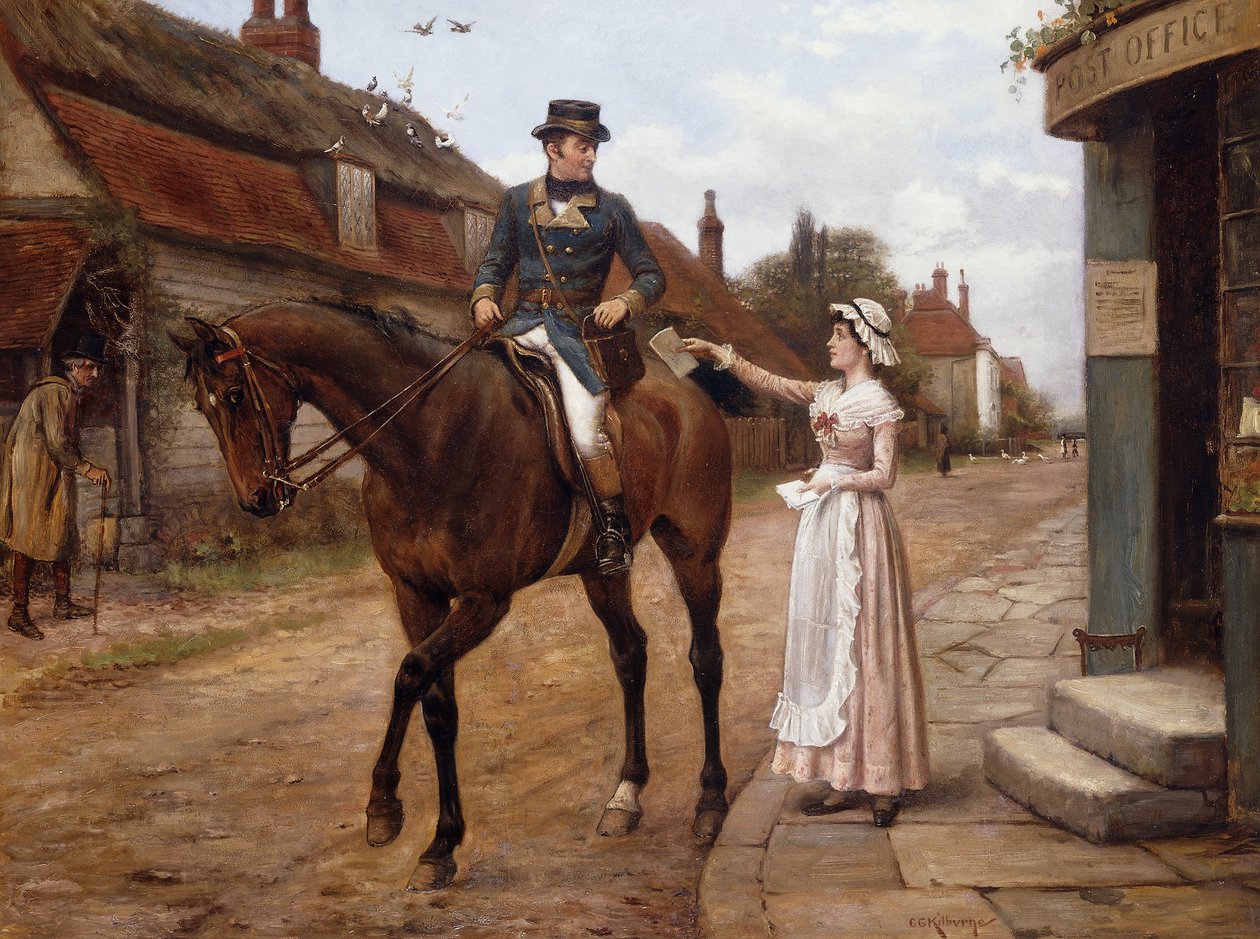 Post einsammeln von George Goodwin Kilburne