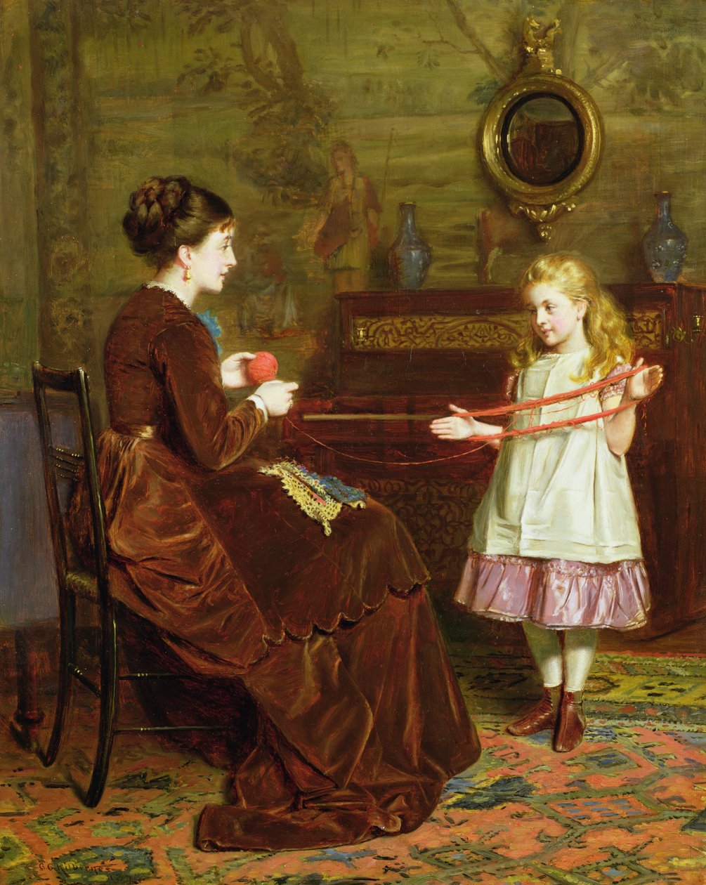 Mutters kleiner Helfer von George Goodwin Kilburne