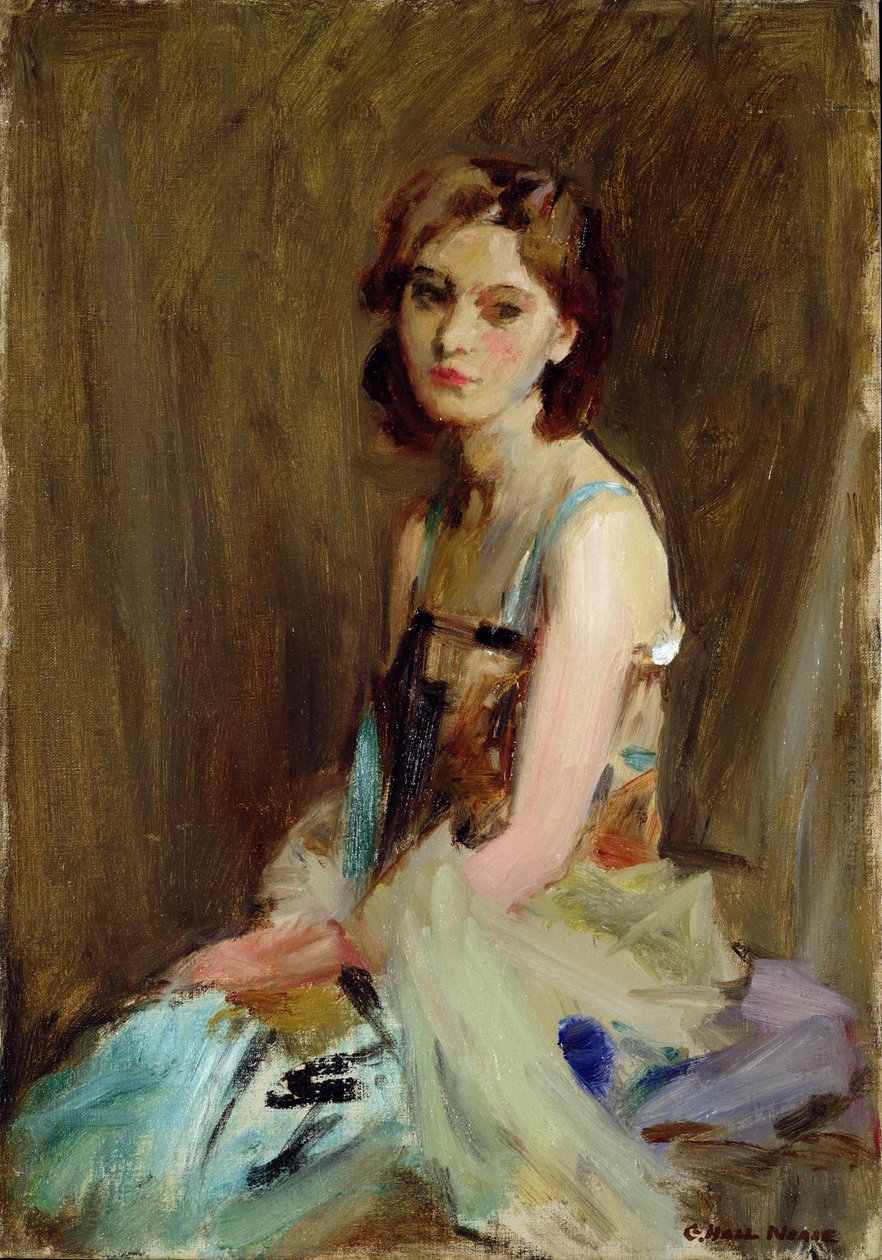 Studie einer jungen Frau von George Hall Neale