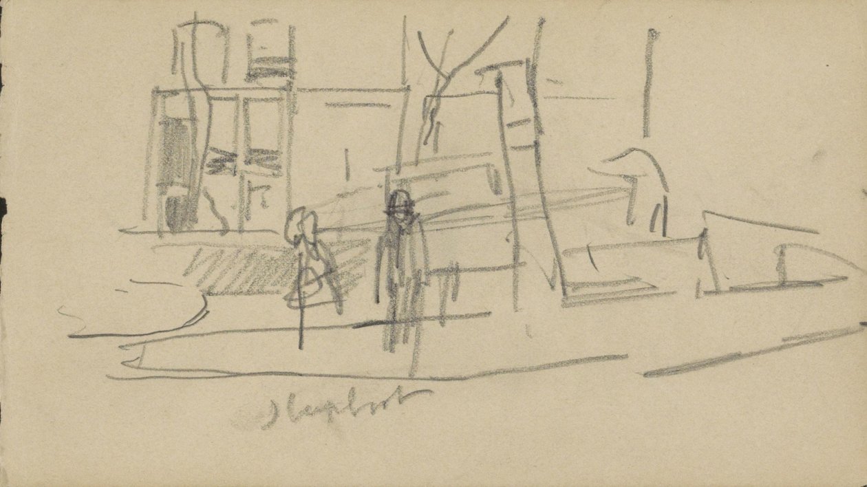 Schlepper in einem Kanal von George Hendrik Breitner