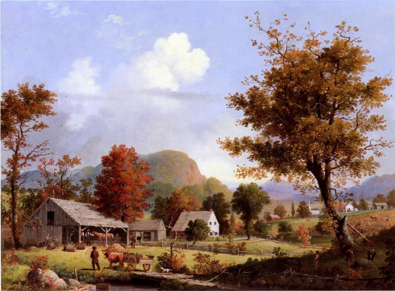 Apfelweinpressen, 1855 von George Henry Durrie