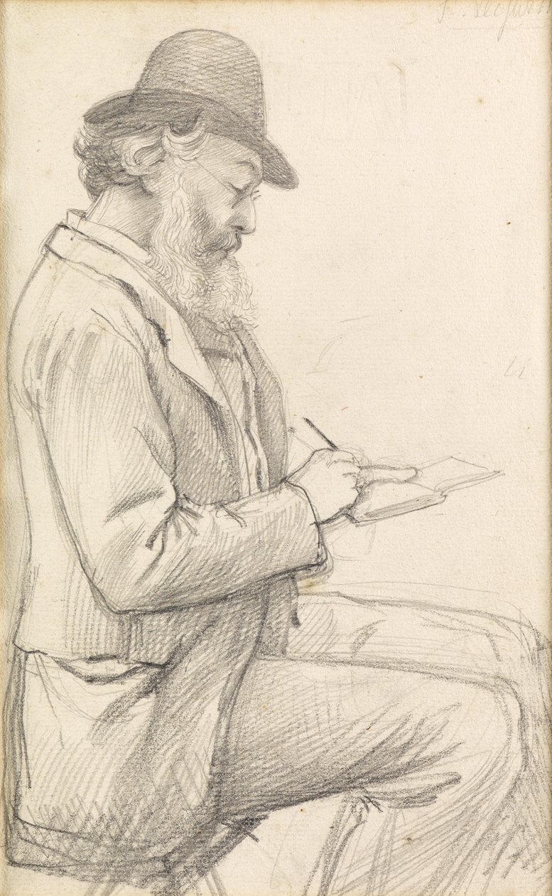 Lord Leighton beim Skizzieren von George Howard