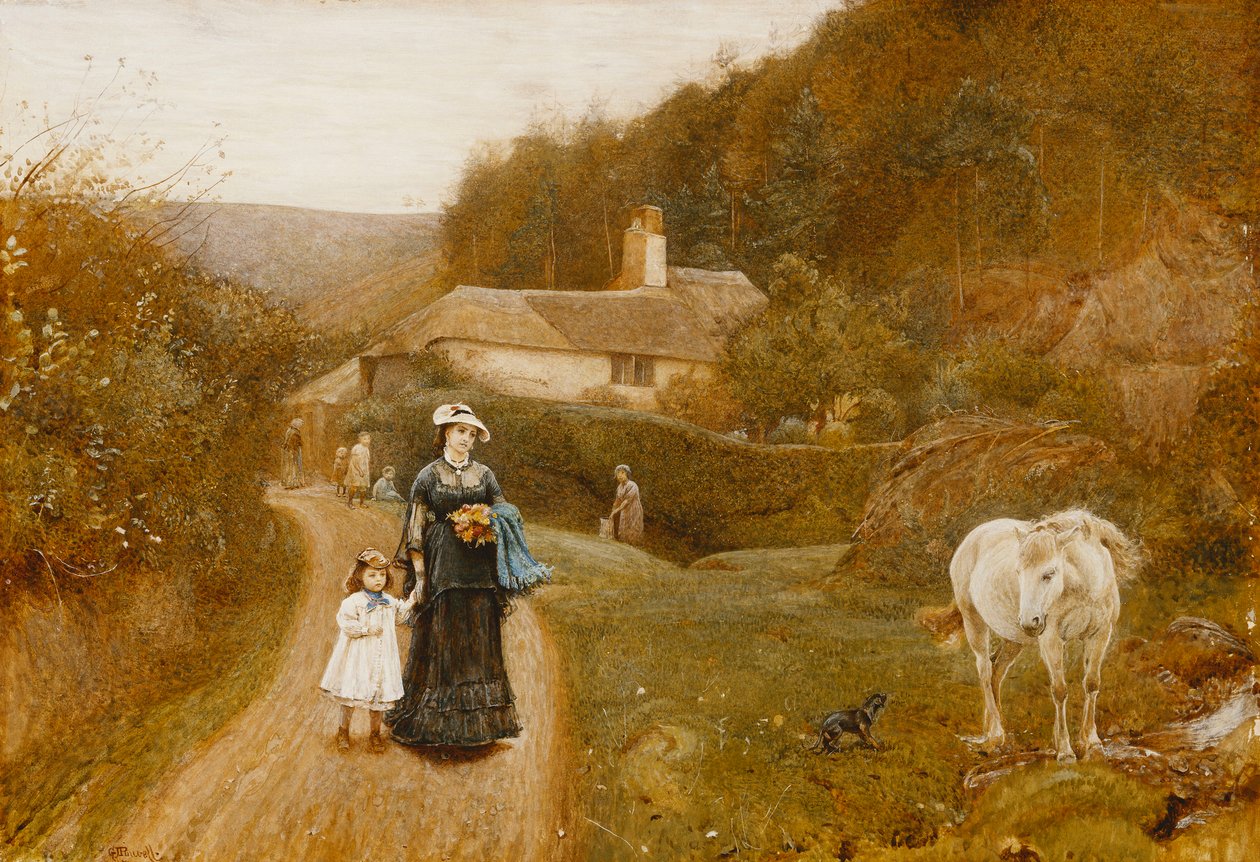 Ein Spaziergang auf dem Land von George John Pinwell