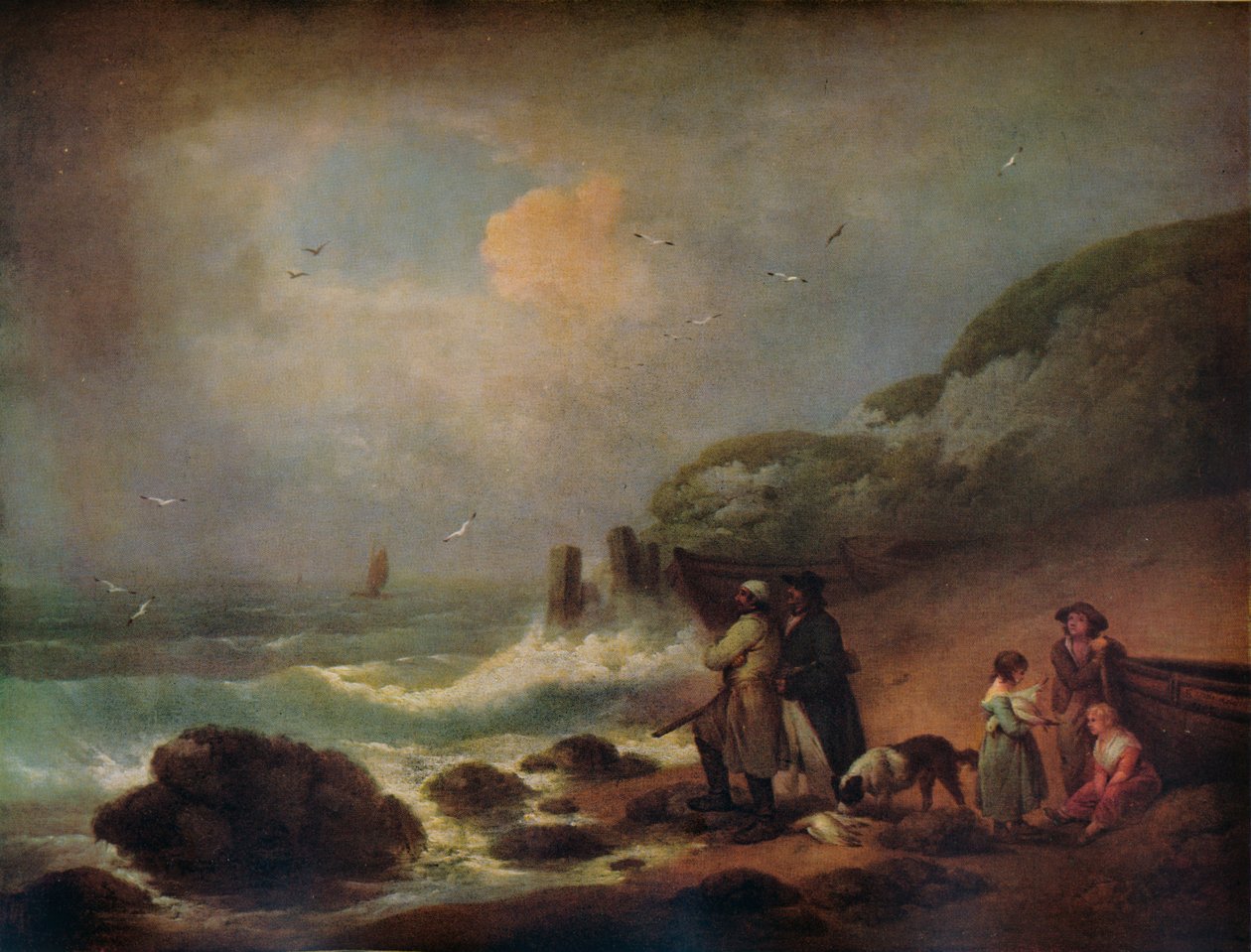 Schießen auf Seevögel, 1795 von George Morland