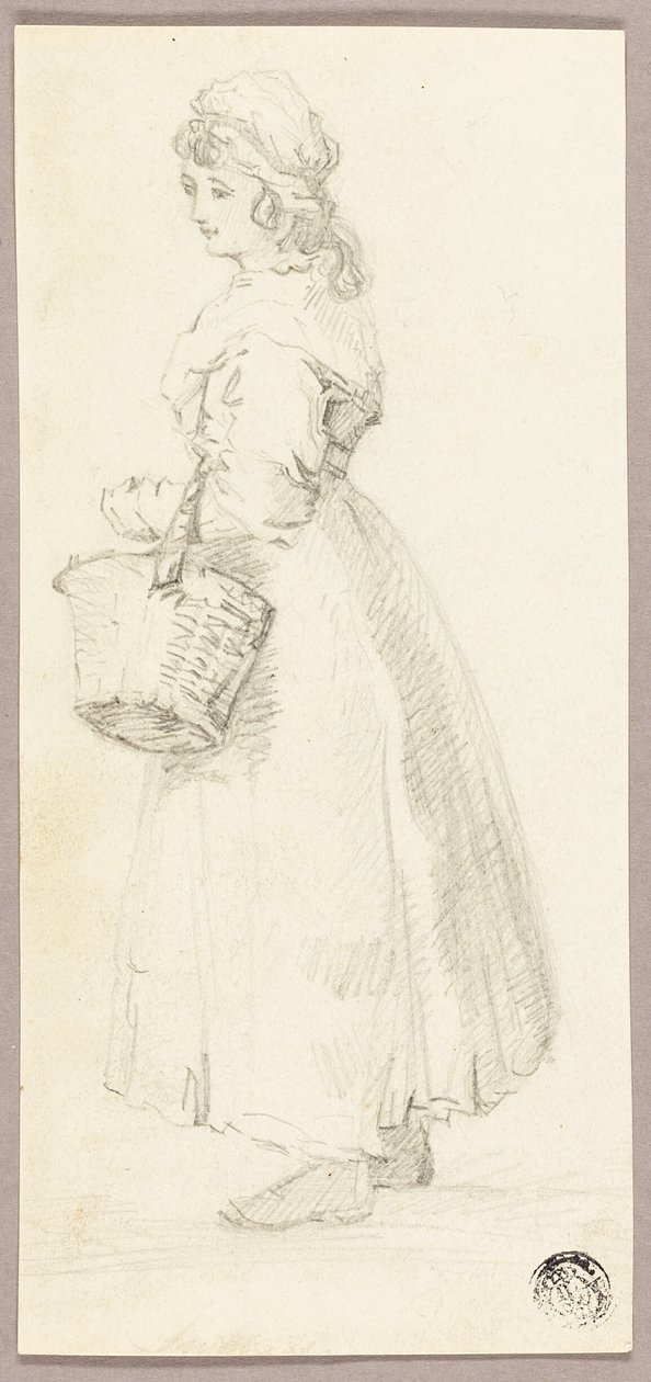 Stehendes Mädchen mit Korb von George Morland