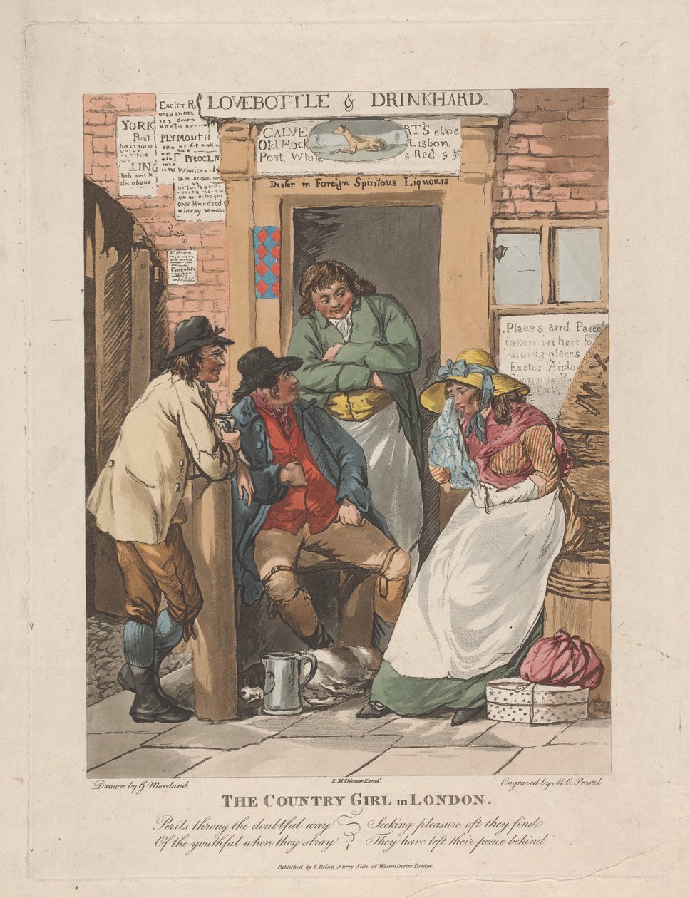 Das Landmädchen in London von George Morland