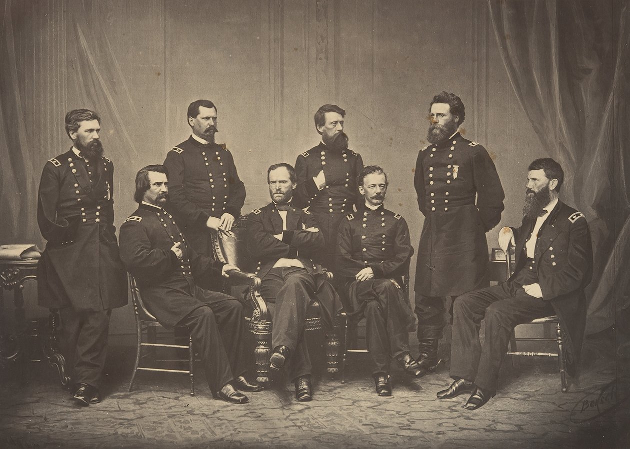 Sherman und seine Generäle, 1860er von George N. Barnard