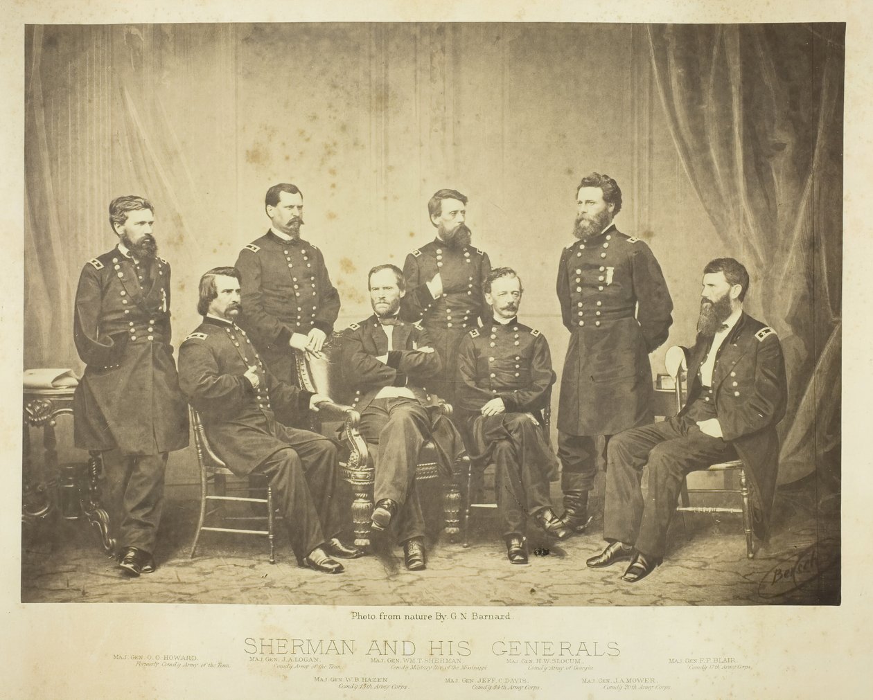 Sherman und seine Generäle, 1865 von George N. Barnard