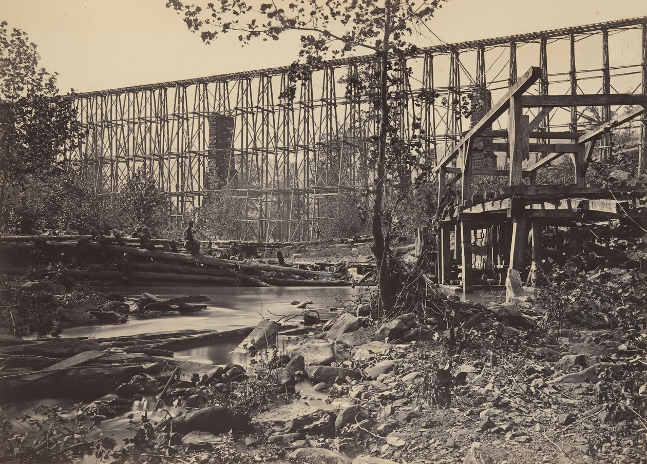 Trestle-Brücke bei Whiteside von George N. Barnard