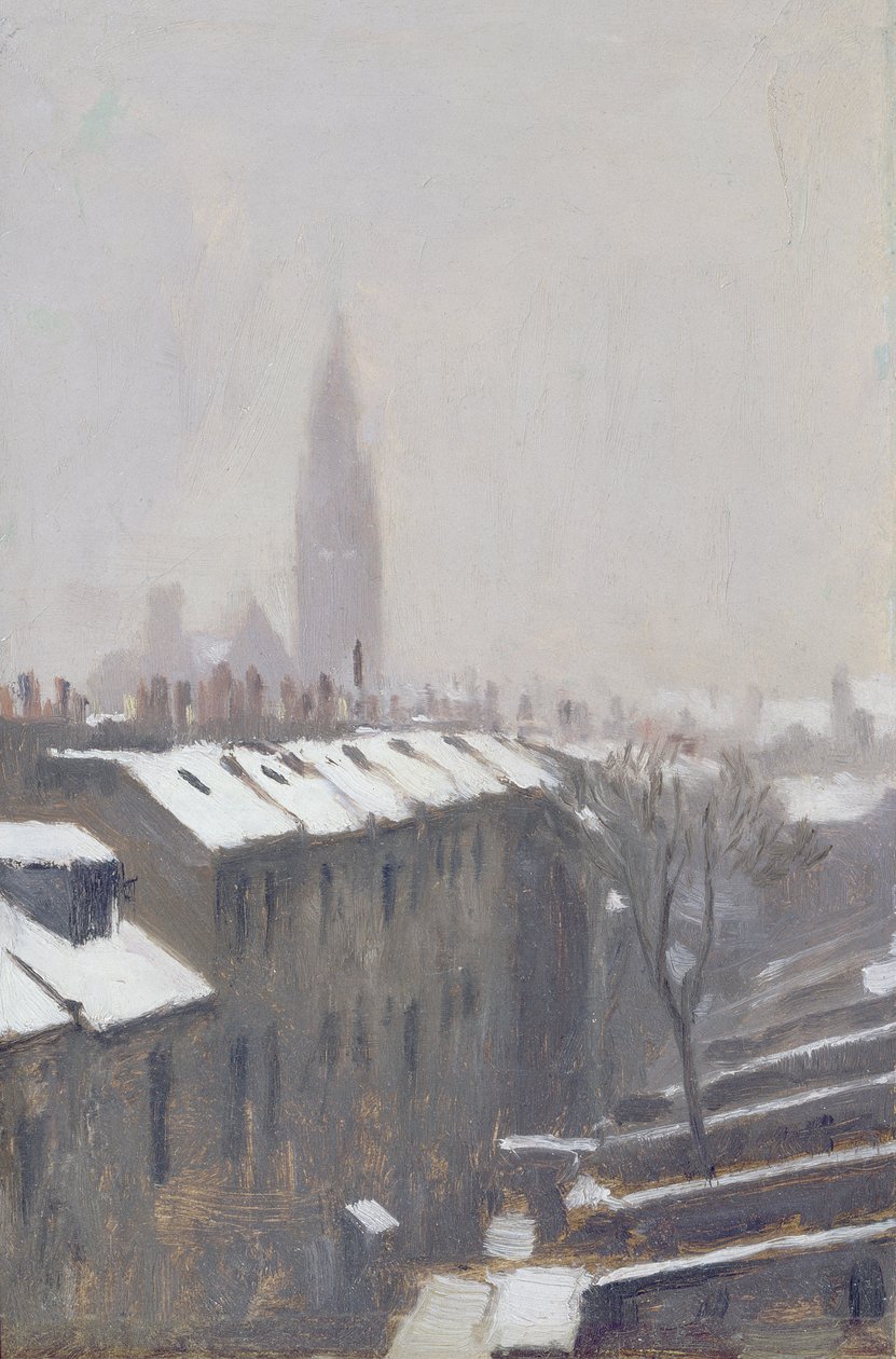 Duke Street im Schnee, Edinburgh, 1870 von George Reid