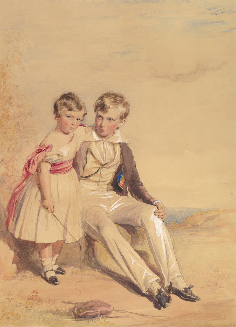 Porträt von zwei Kindern, 1837 von George Richmond