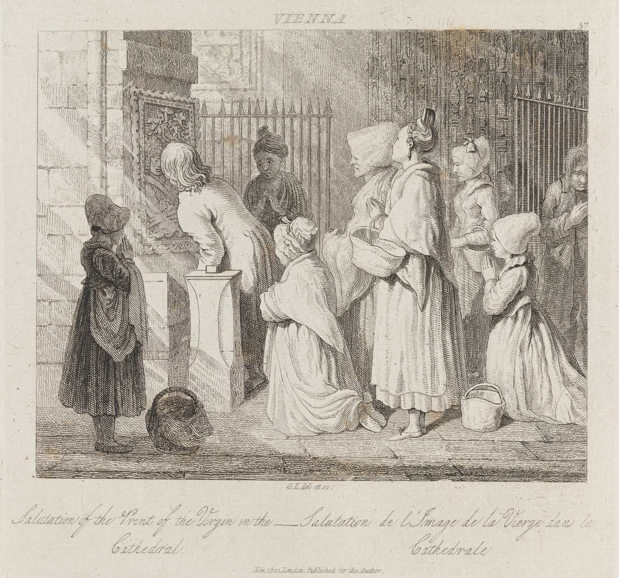 Grüßende Jungfrau, Wien, c.1821 von George Robert Lewis