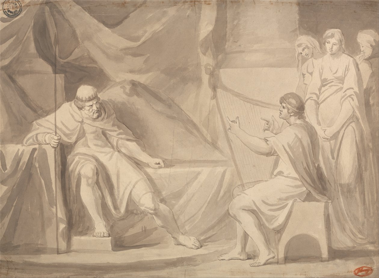 David vor Saul von George Romney