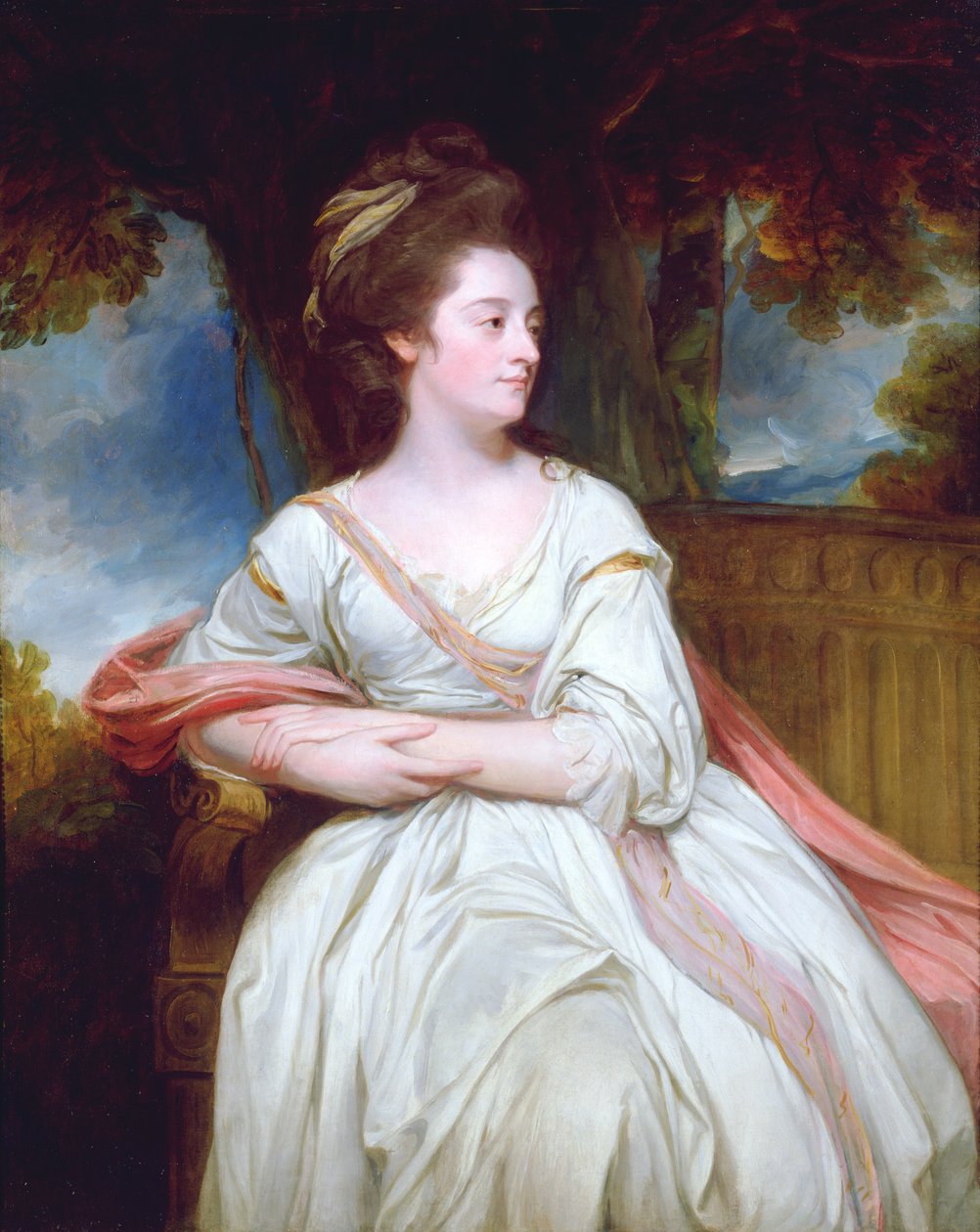 Porträt von Mrs North von George Romney