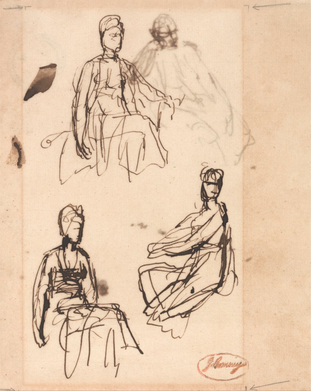 Sitzende Frau: Drei Studien von George Romney