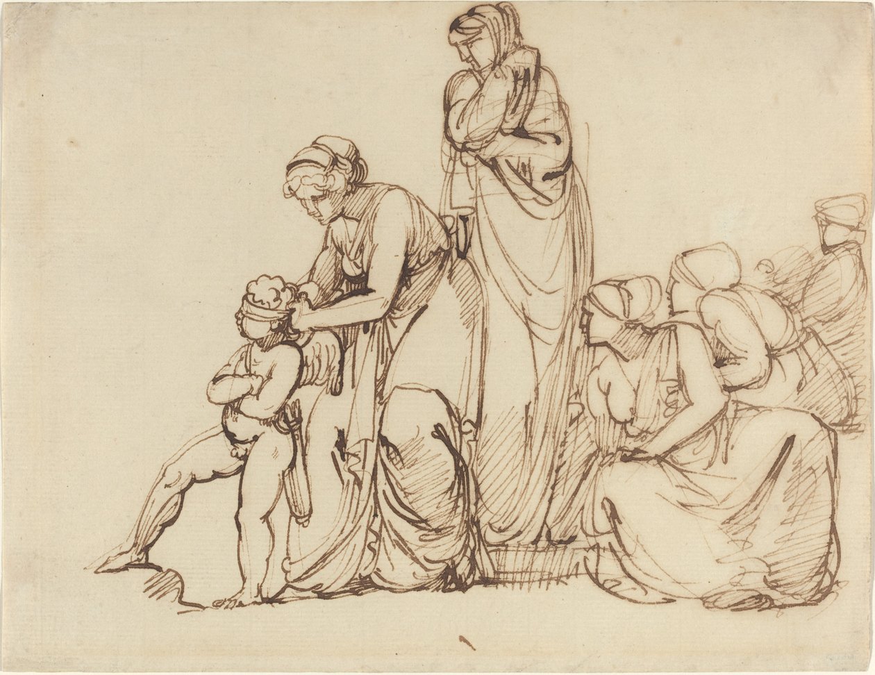 Die Binde von Amor von George Romney