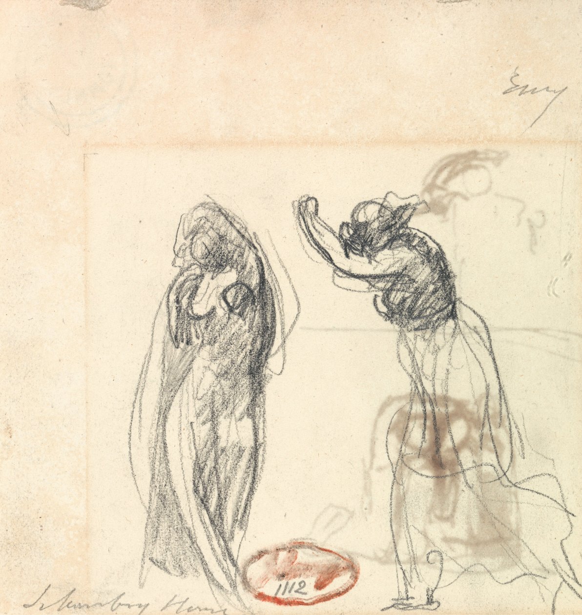 Zwei Skizzen einer weiblichen Figur von George Romney