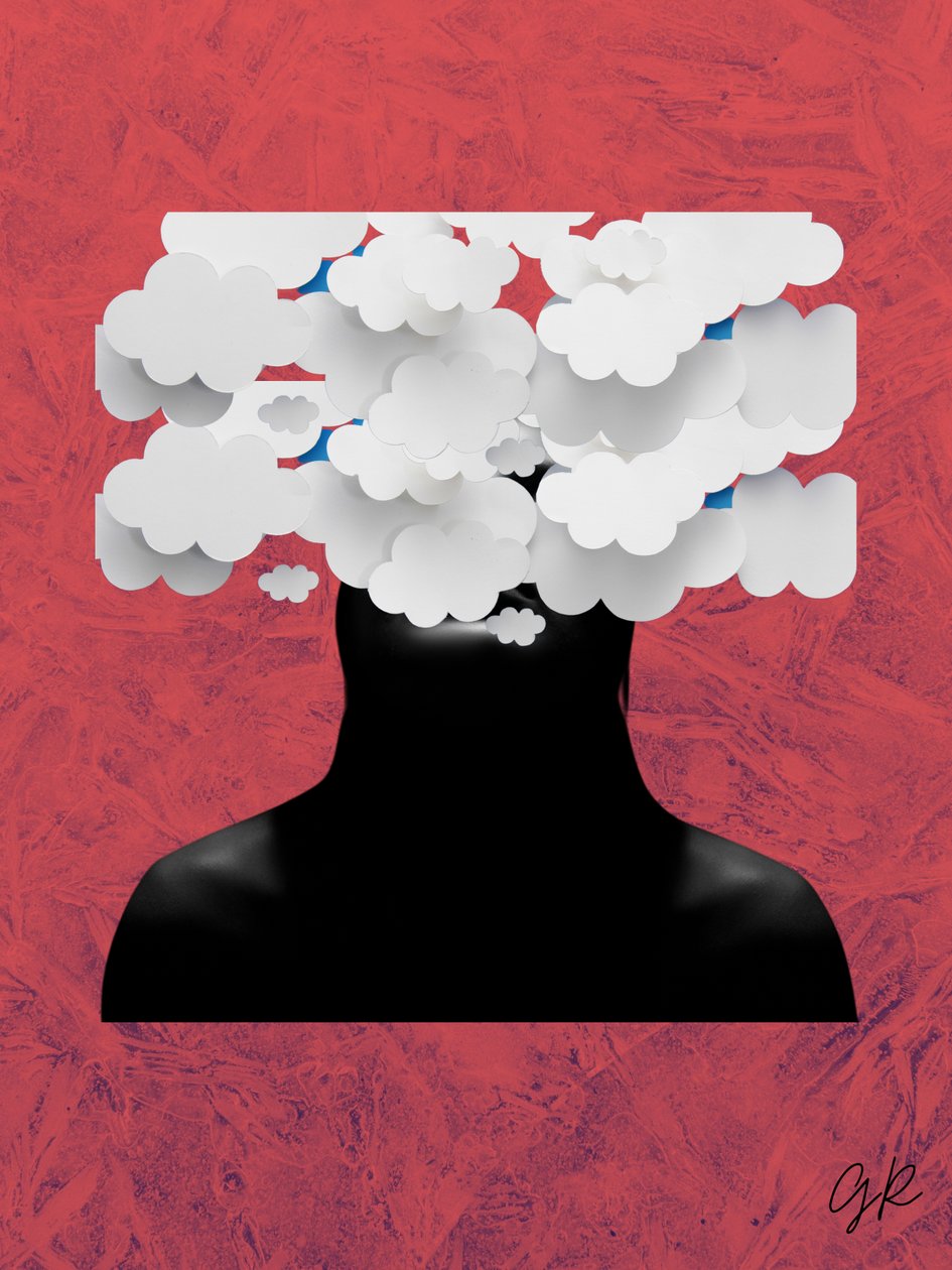 Kopf Über den Wolken von George Rosaly