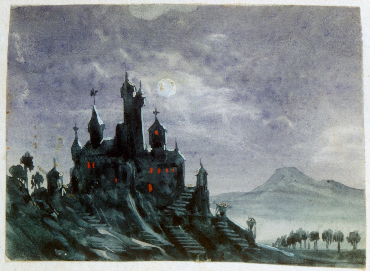 Fantasieschloss im Mondlicht I, 1820-1876 von George Sand