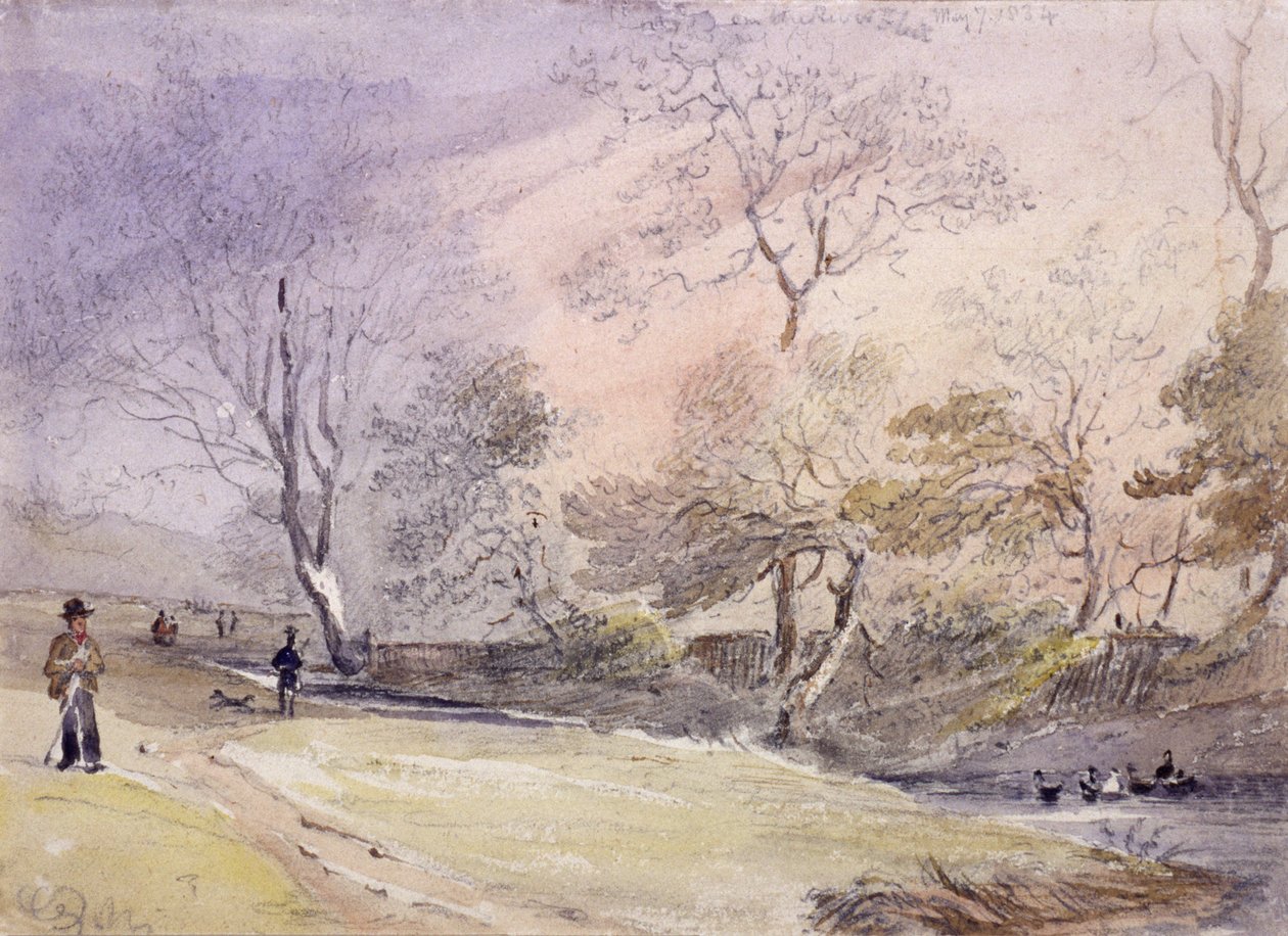 Fleet River, Hampstead, London, 1834 von George Shepheard