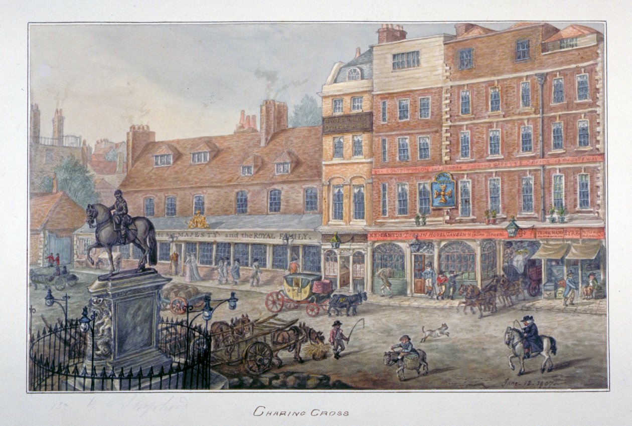 Charing Cross, Westminster, London, 1807 von George Shepherd