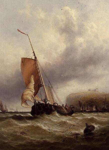 Fischerboot in rauer See von George Stainton