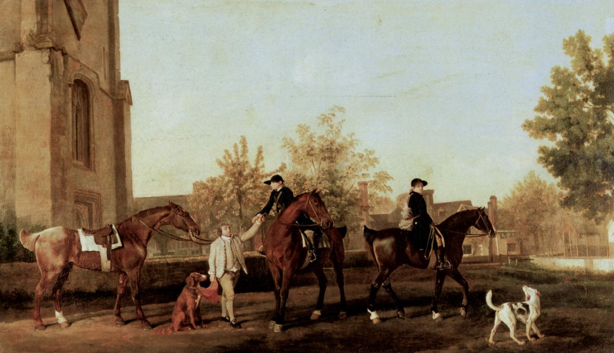 Die Jäger verlassen Southill von George Stubbs
