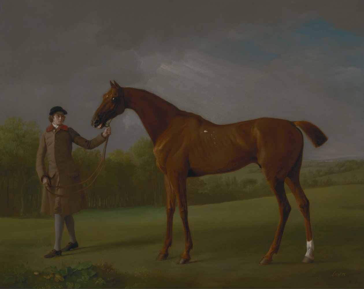 Lustre, gehalten von einem Stallburschen von George Stubbs