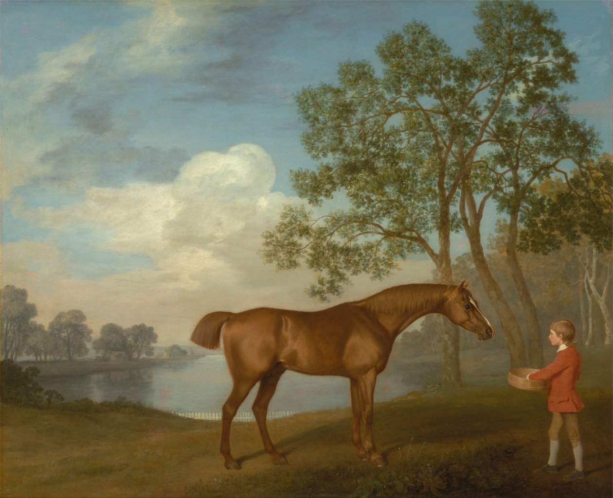 Kürbis mit einem Stallburschen von George Stubbs