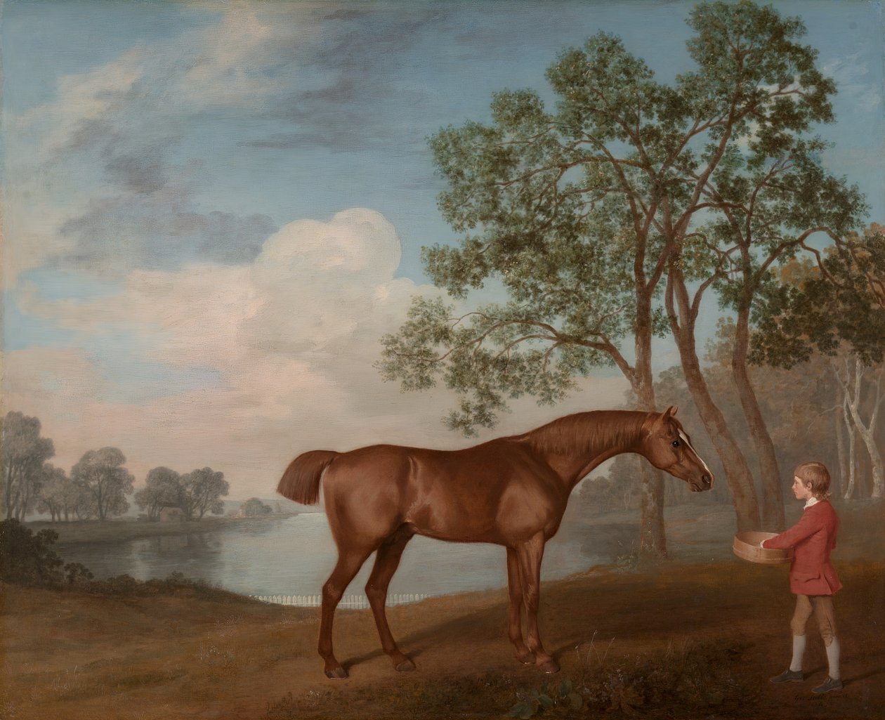 Kürbis mit einem Stallburschen von George Stubbs