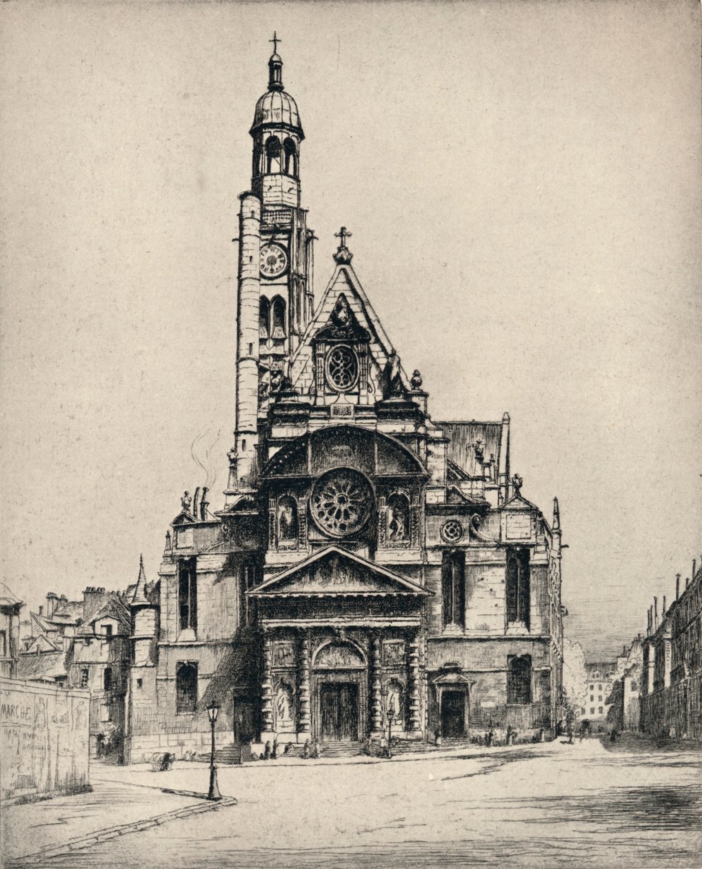Kirche St. Étienne-du-Mont, 1915 von George T Plowman