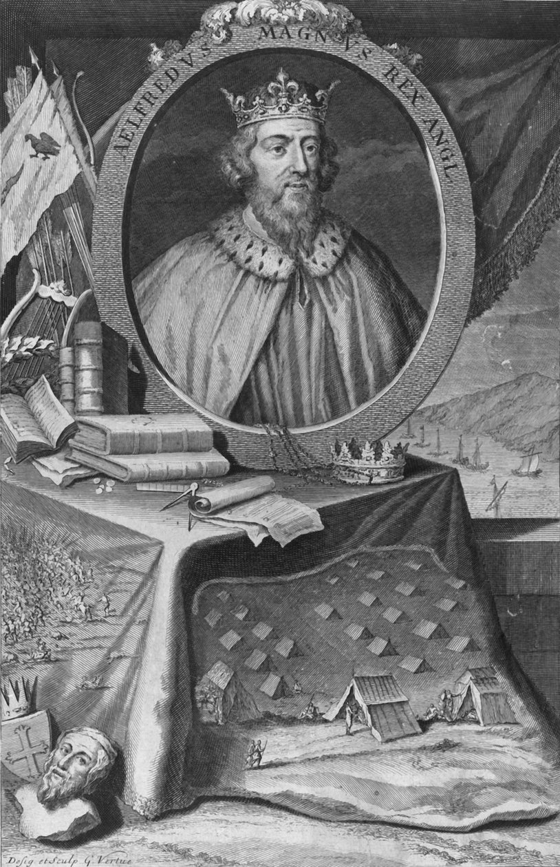König Alfred, 1733 von George Vertue