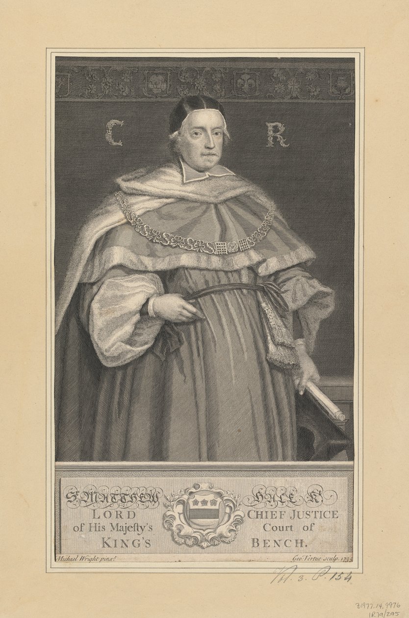 Sir Matthew Hale von George Vertue