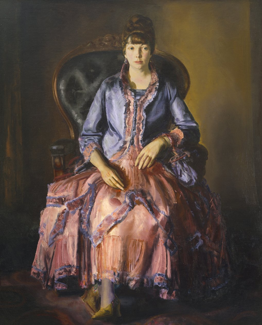 Emma in einem lila Kleid von George Wesley Bellows